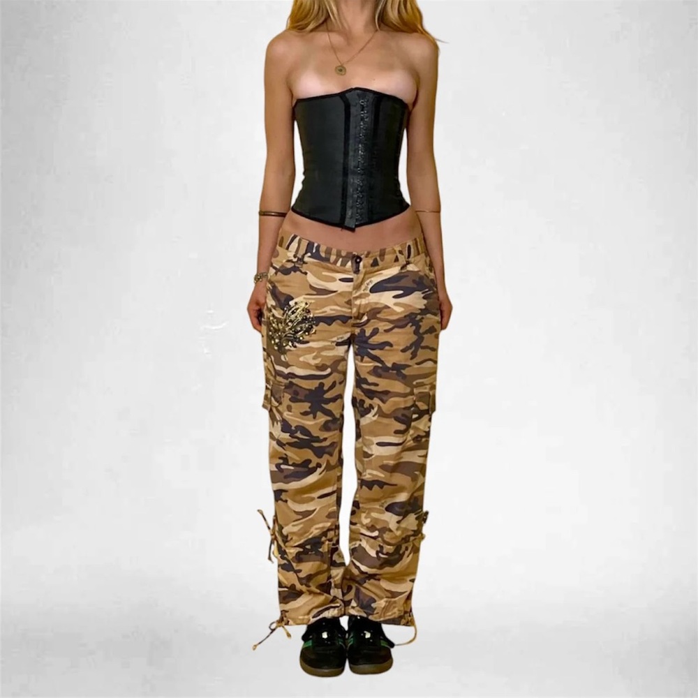 Baby Phat Brown Camo Cargo Pants